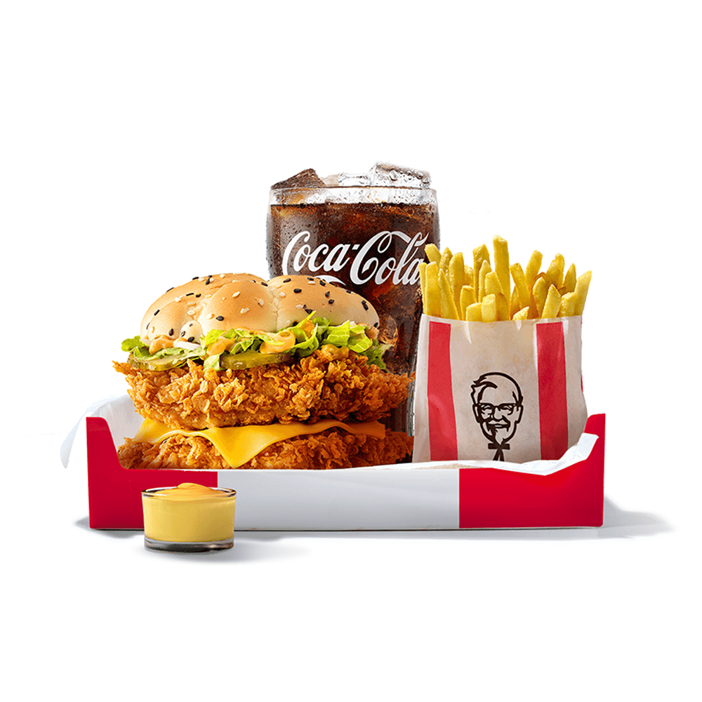 KFC Дабл Шефбургер острый комбо 
